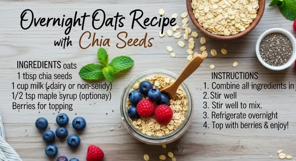 Overnight Oats Recipe with Chia Seeds